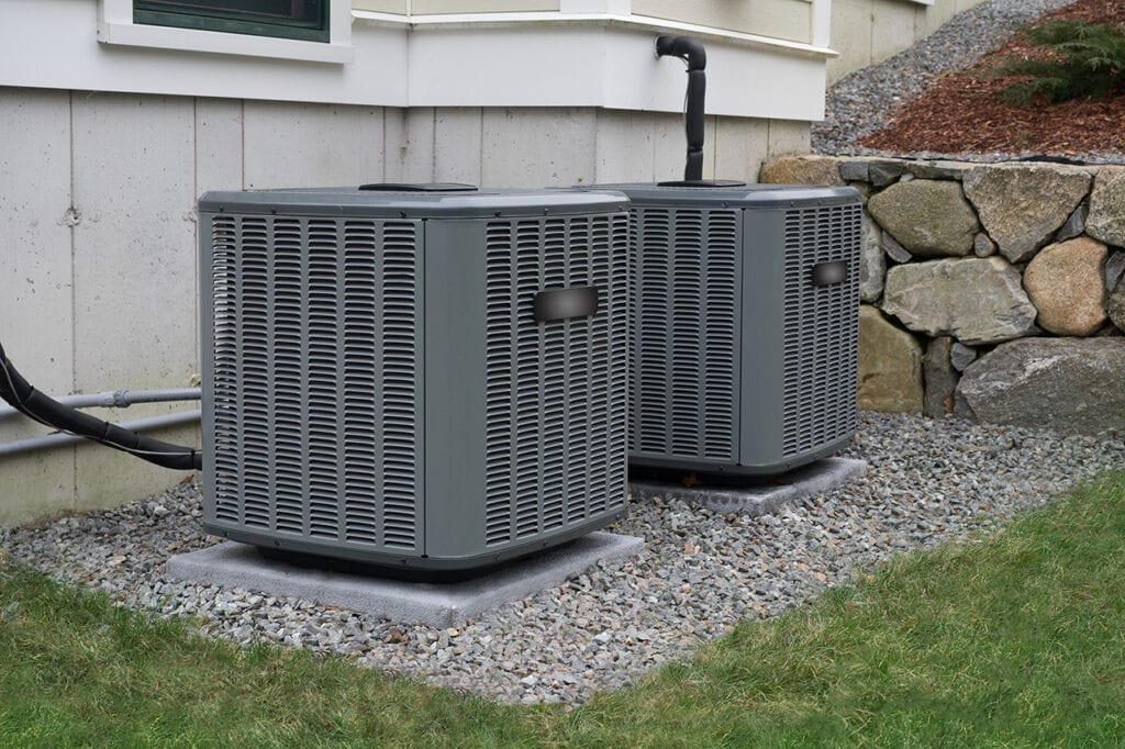 Newly installed air conditioning units in a home in Dallas.